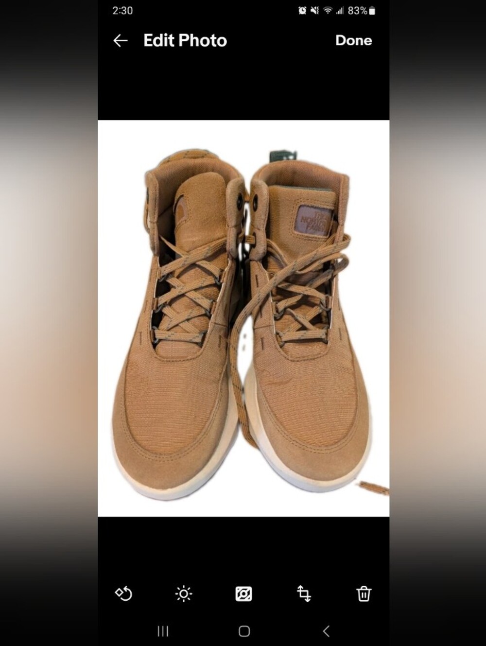 The North Face Halseigh Tan Hiking Boots 9.5